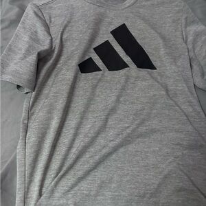 Adidas Kids Gray and Black Short Sleeve Tee